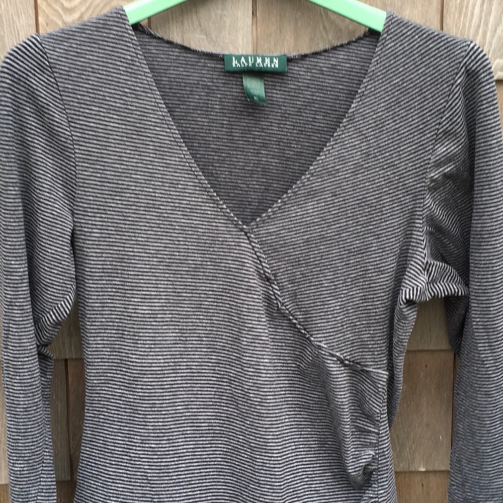 Ralph Lauren Striped Asymmetrical Top Stretchy